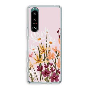 CaseCompany Painted wildflowers: Sony Xperia 5 III Transparant Hoesje