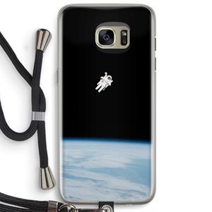 CaseCompany Alone in Space: Samsung Galaxy S7 Edge Transparant Hoesje met koord