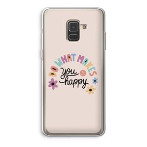CaseCompany Happy days: Samsung Galaxy A8 (2018) Transparant Hoesje