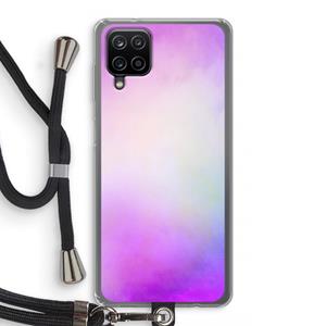 CaseCompany Clouds pastel: Samsung Galaxy A12 Transparant Hoesje met koord