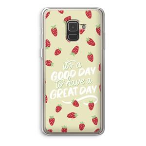 CaseCompany Don't forget to have a great day: Samsung Galaxy A8 (2018) Transparant Hoesje