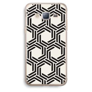 CaseCompany Geometrisch patroon: Samsung Galaxy J3 (2016) Transparant Hoesje