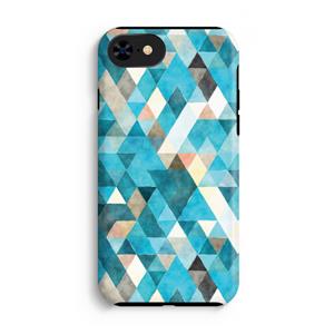 CaseCompany Gekleurde driehoekjes blauw: iPhone SE 2020 Tough Case