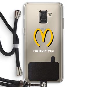 CaseCompany I'm lovin' you: Samsung Galaxy A8 (2018) Transparant Hoesje met koord