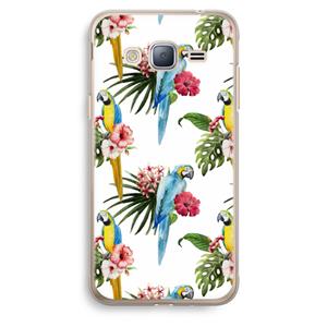 CaseCompany Kleurrijke papegaaien: Samsung Galaxy J3 (2016) Transparant Hoesje