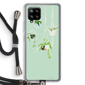 CaseCompany Hang In There: Samsung Galaxy A42 5G Transparant Hoesje met koord