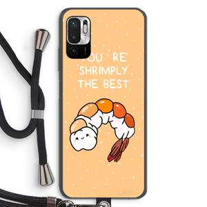 CaseCompany You're Shrimply The Best: Xiaomi Redmi Note 10 5G Transparant Hoesje met koord
