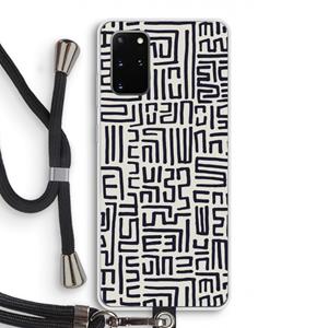 CaseCompany Moroccan Print: Samsung Galaxy S20 Plus Transparant Hoesje met koord