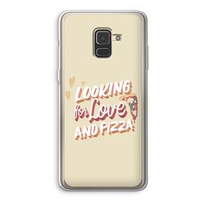 CaseCompany Pizza is the answer: Samsung Galaxy A8 (2018) Transparant Hoesje