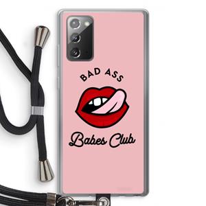 CaseCompany Badass Babes Club: Samsung Galaxy Note 20 / Note 20 5G Transparant Hoesje met koord