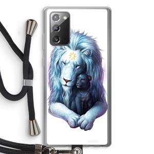 CaseCompany Child Of Light: Samsung Galaxy Note 20 / Note 20 5G Transparant Hoesje met koord