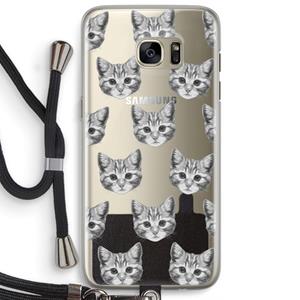 CaseCompany Kitten: Samsung Galaxy S7 Edge Transparant Hoesje met koord