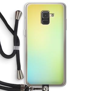 CaseCompany Minty mist pastel: Samsung Galaxy A8 (2018) Transparant Hoesje met koord