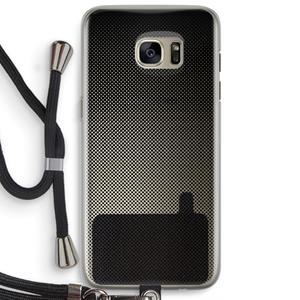 CaseCompany Musketon Halftone: Samsung Galaxy S7 Edge Transparant Hoesje met koord