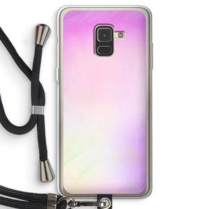 CaseCompany Flow mist pastel: Samsung Galaxy A8 (2018) Transparant Hoesje met koord