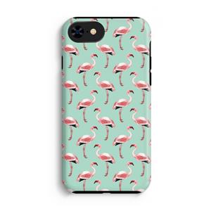 CaseCompany Flamingoprint groen: iPhone SE 2020 Tough Case
