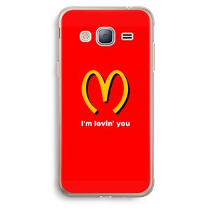 CaseCompany I'm lovin' you: Samsung Galaxy J3 (2016) Transparant Hoesje