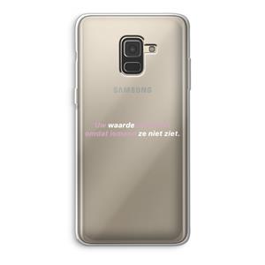 CaseCompany uw waarde daalt niet: Samsung Galaxy A8 (2018) Transparant Hoesje