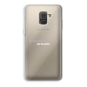CaseCompany gij beslist: Samsung Galaxy A8 (2018) Transparant Hoesje