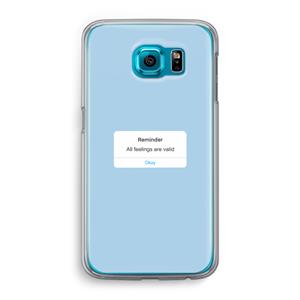 CaseCompany Reminder: Samsung Galaxy S6 Transparant Hoesje