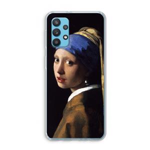 CaseCompany The Pearl Earring: Samsung Galaxy A32 4G Transparant Hoesje