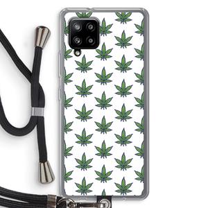 CaseCompany Weed: Samsung Galaxy A42 5G Transparant Hoesje met koord