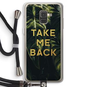 CaseCompany Take me back: Samsung Galaxy A8 (2018) Transparant Hoesje met koord