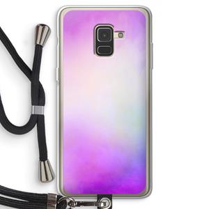 CaseCompany Clouds pastel: Samsung Galaxy A8 (2018) Transparant Hoesje met koord