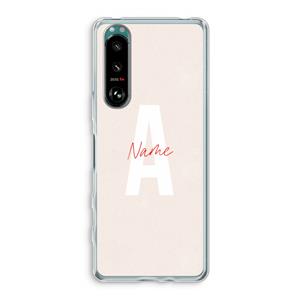 CaseCompany Strawberry Milkshake: Sony Xperia 5 III Transparant Hoesje