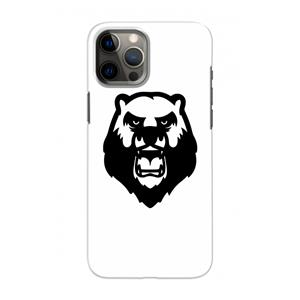 CaseCompany Angry Bear (white): Volledig geprint iPhone 12 Hoesje