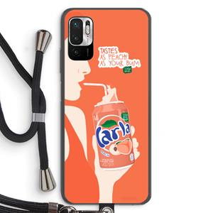 CaseCompany Peach please!: Xiaomi Redmi Note 10 5G Transparant Hoesje met koord