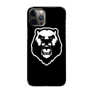 CaseCompany Angry Bear (black): Volledig geprint iPhone 12 Hoesje