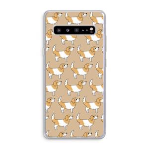 CaseCompany Doggy: Samsung Galaxy S10 5G Transparant Hoesje