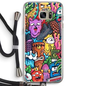 CaseCompany Vexx Mixtape: Samsung Galaxy S7 Edge Transparant Hoesje met koord