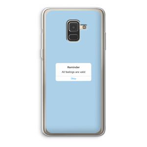 CaseCompany Reminder: Samsung Galaxy A8 (2018) Transparant Hoesje
