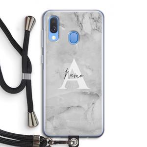 CaseCompany Ivory Marble: Samsung Galaxy A40 Transparant Hoesje met koord