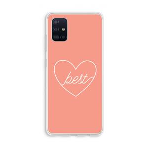 CaseCompany Best heart: Galaxy A51 4G Transparant Hoesje