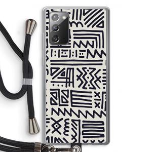 CaseCompany Marrakech print: Samsung Galaxy Note 20 / Note 20 5G Transparant Hoesje met koord