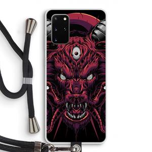 CaseCompany Hell Hound and Serpents: Samsung Galaxy S20 Plus Transparant Hoesje met koord