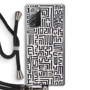 CaseCompany Moroccan Print: Samsung Galaxy Note 20 / Note 20 5G Transparant Hoesje met koord