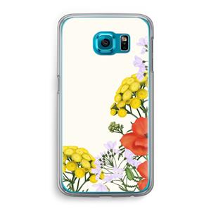 CaseCompany Wilde bloemen: Samsung Galaxy S6 Transparant Hoesje