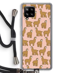 CaseCompany Alpacas: Samsung Galaxy A42 5G Transparant Hoesje met koord