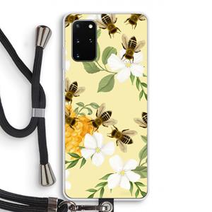 CaseCompany No flowers without bees: Samsung Galaxy S20 Plus Transparant Hoesje met koord