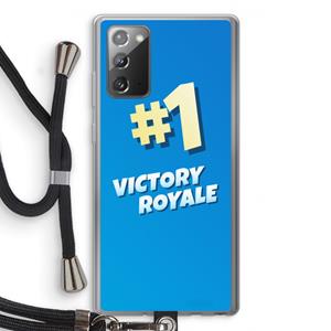 CaseCompany Victory Royale: Samsung Galaxy Note 20 / Note 20 5G Transparant Hoesje met koord