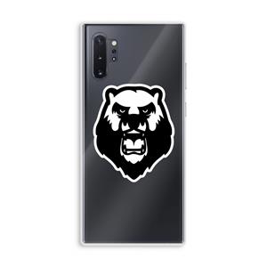 CaseCompany Angry Bear (white): Samsung Galaxy Note 10 Plus Transparant Hoesje
