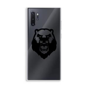 CaseCompany Angry Bear (black): Samsung Galaxy Note 10 Plus Transparant Hoesje