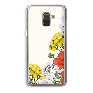 CaseCompany Wilde bloemen: Samsung Galaxy A8 (2018) Transparant Hoesje