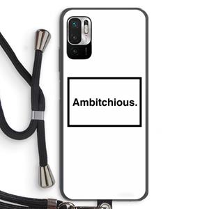 CaseCompany Ambitchious: Xiaomi Redmi Note 10 5G Transparant Hoesje met koord