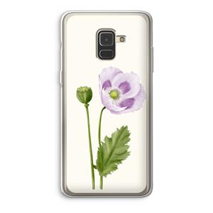 CaseCompany Purple poppy: Samsung Galaxy A8 (2018) Transparant Hoesje