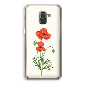 CaseCompany Red poppy: Samsung Galaxy A8 (2018) Transparant Hoesje